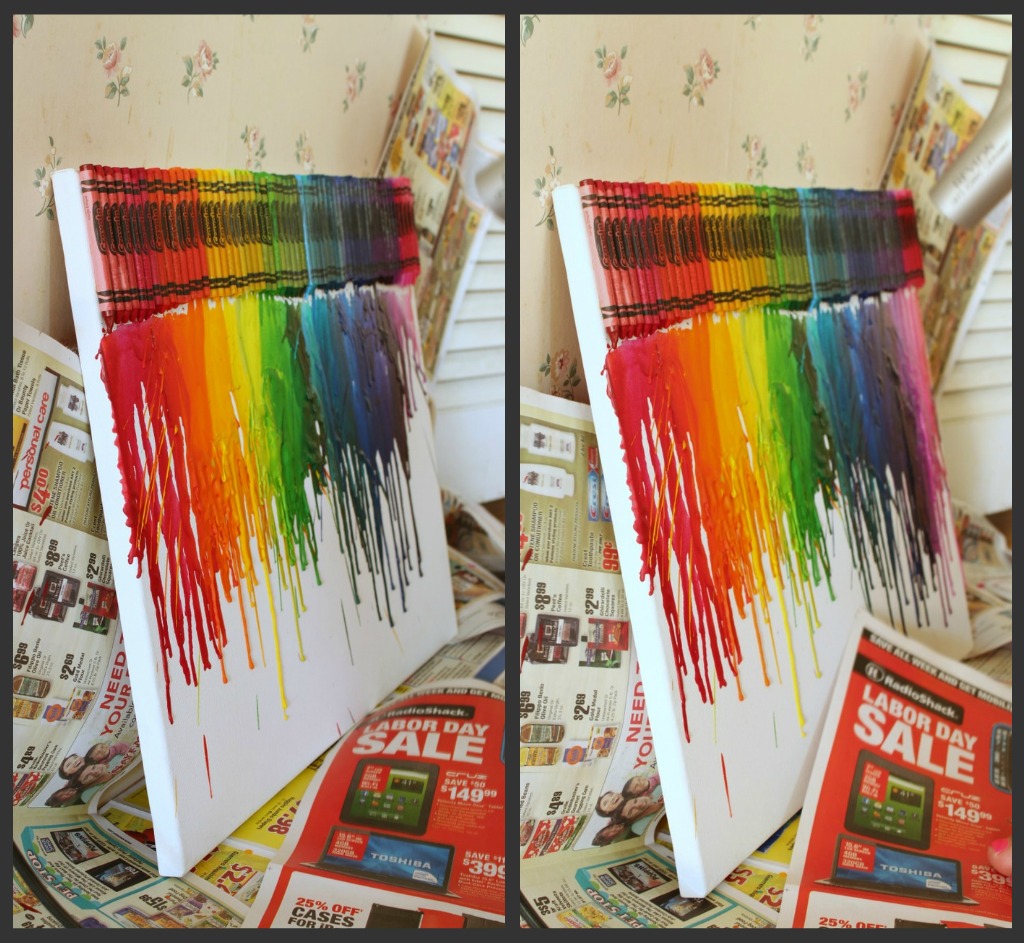 How to Make Rainbow Melted Crayon Art