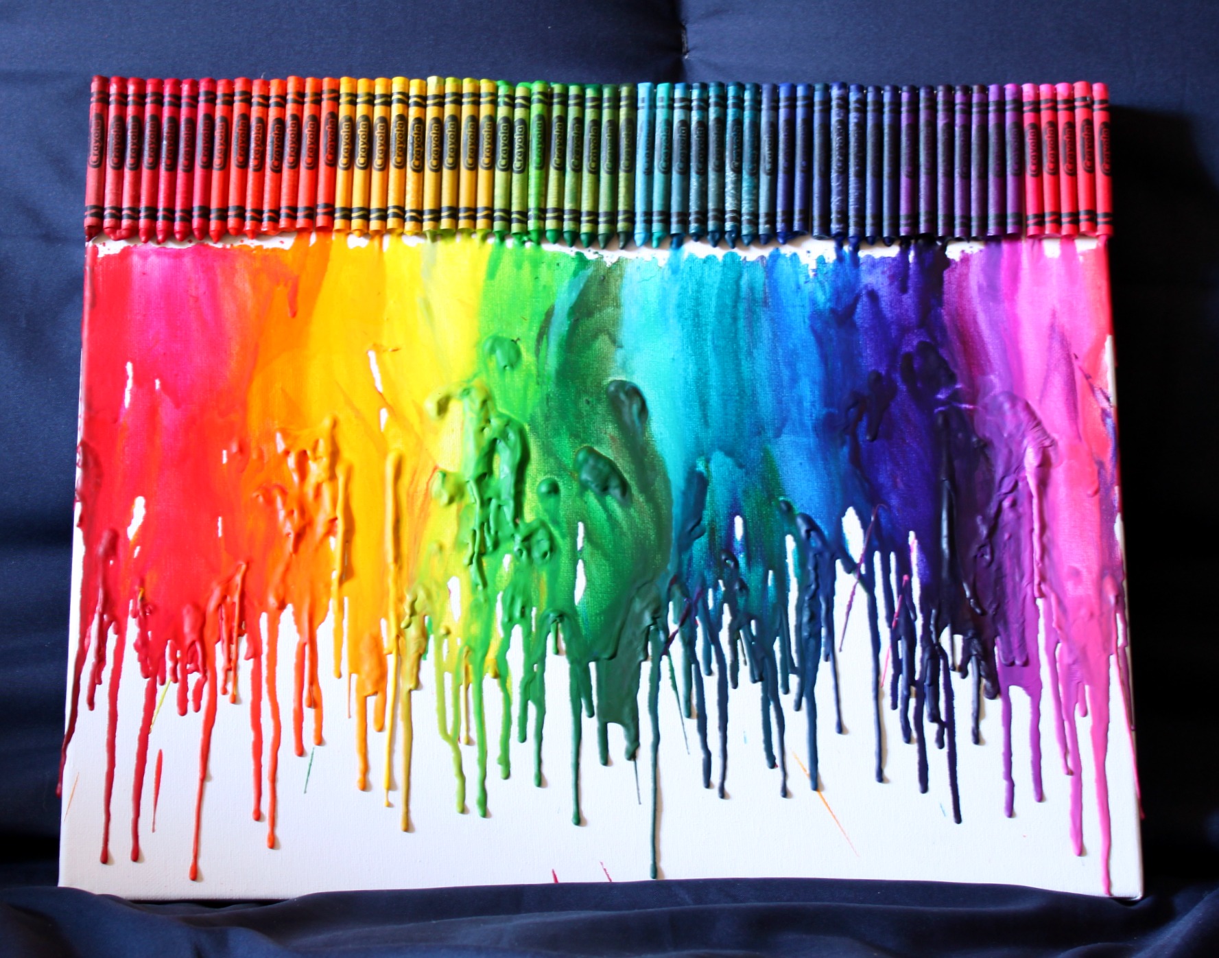 How To Make Rainbow Melted Crayon Art