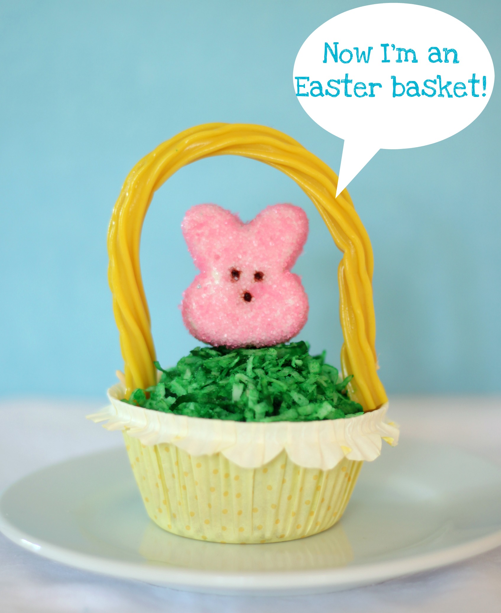 Peep Easter Basket Cupcake 52 Kitchen Adventures