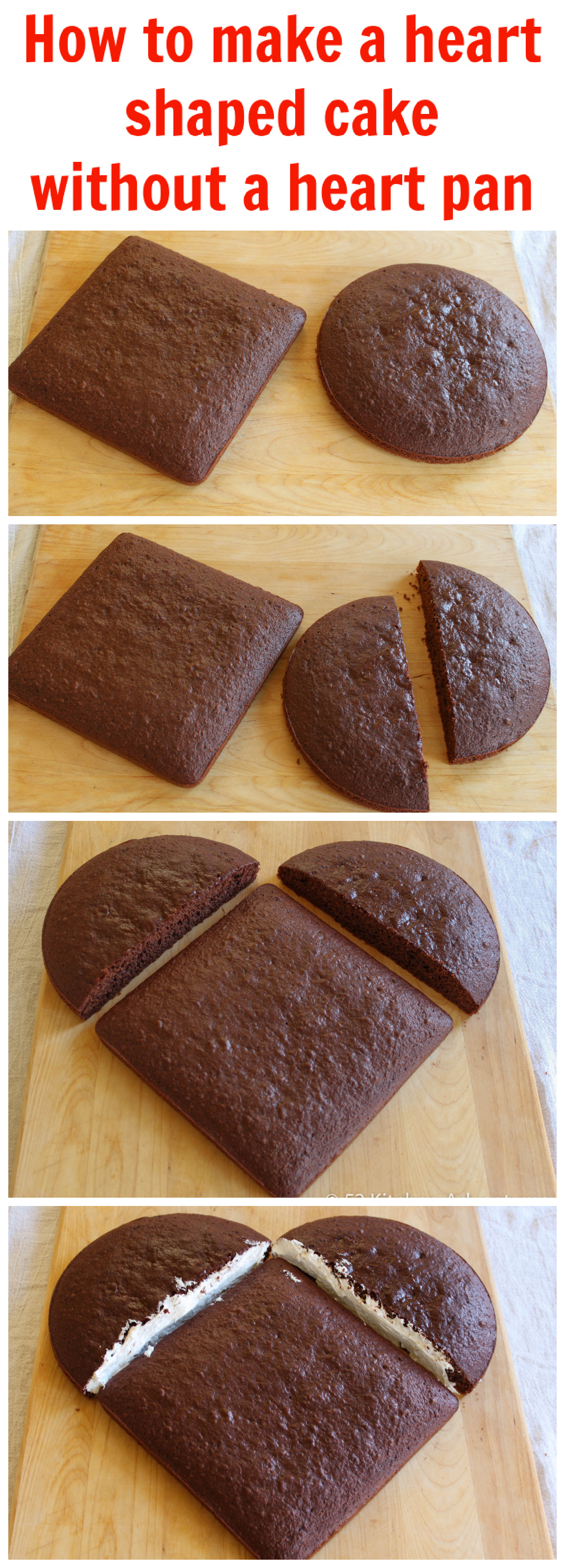How to make a heart shaped cake without a heart pan