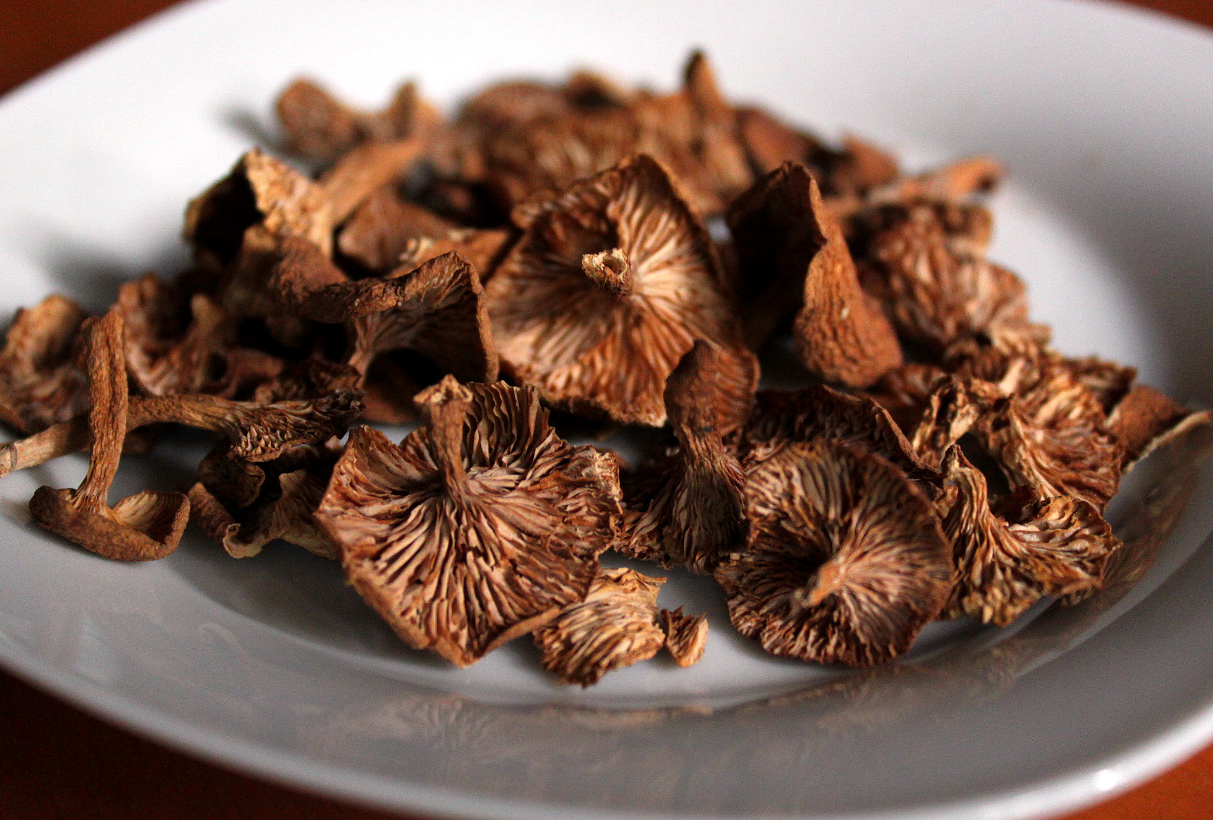 Dried candy cap mushrooms