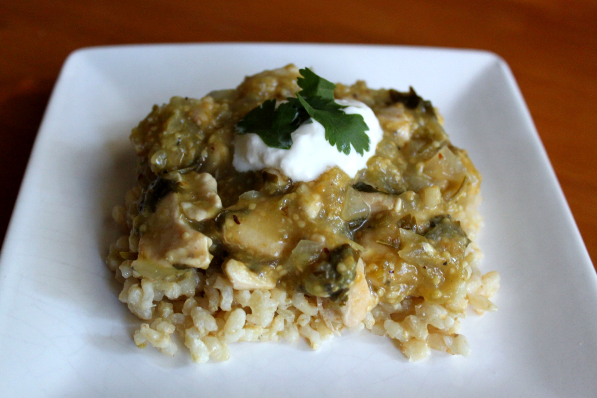 Tomatillo chicken stew