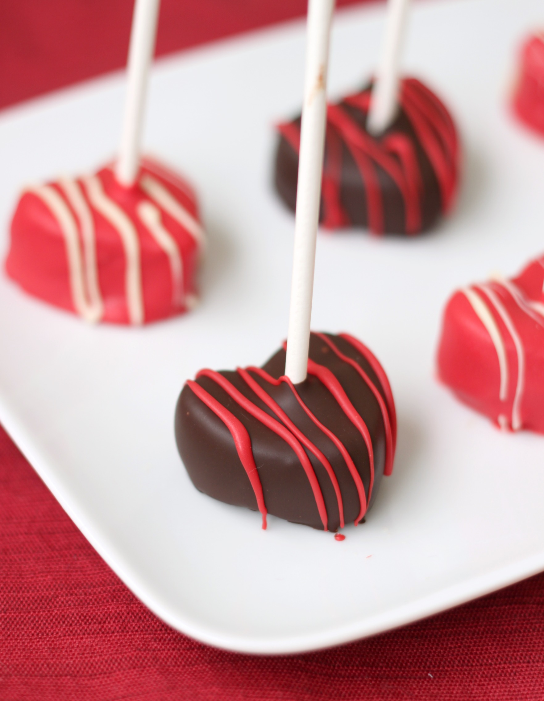 Heart shaped cake pops