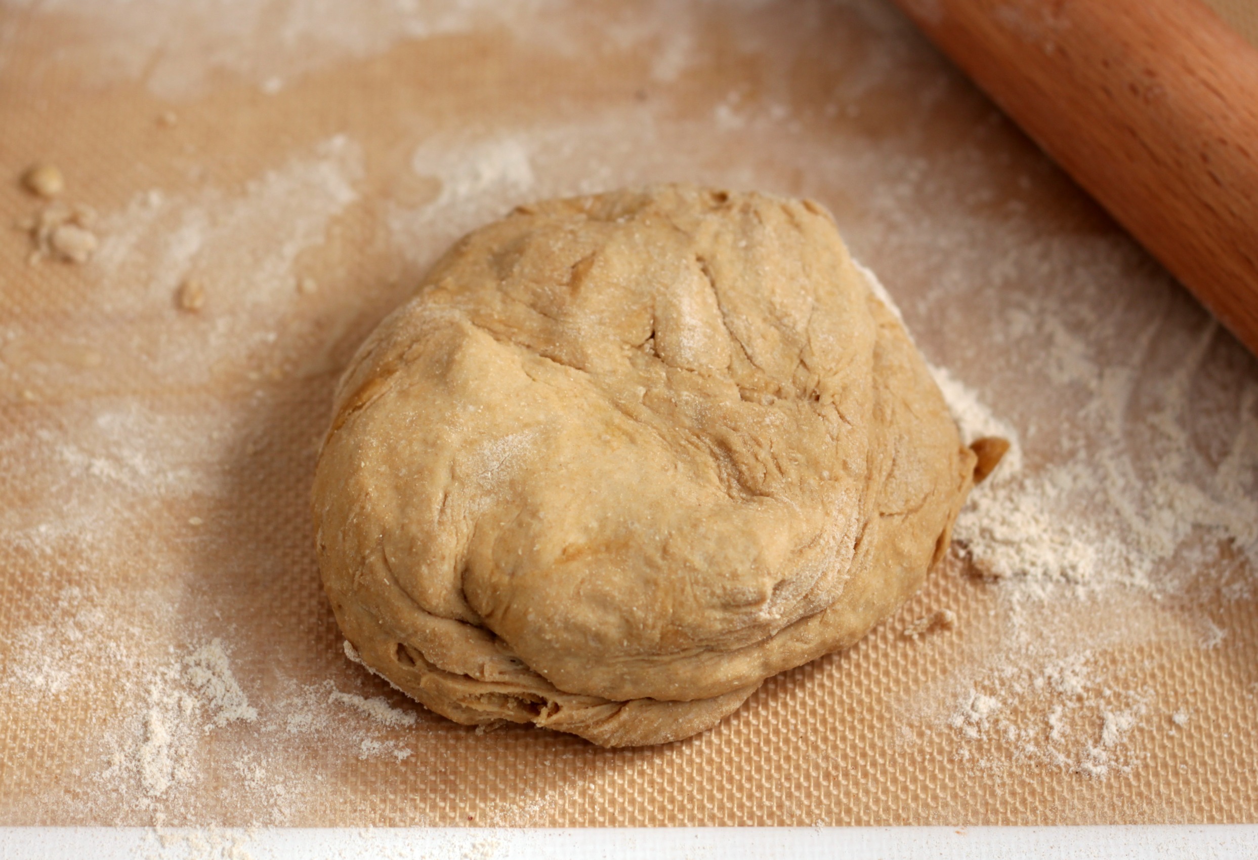 Knead pizza dough ball