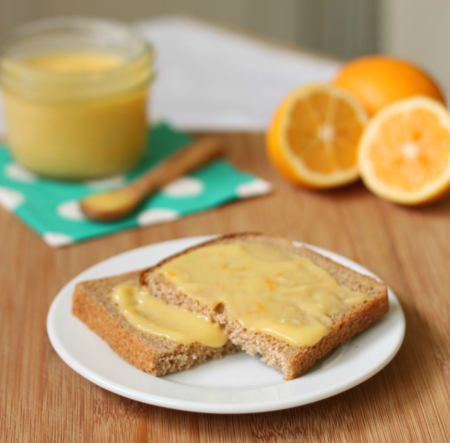 Meyer lemon curd on toast