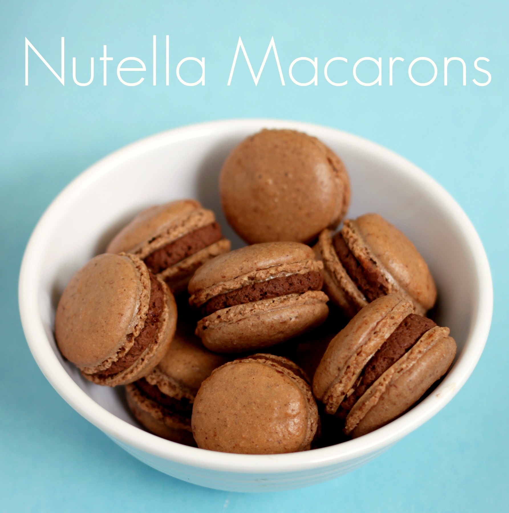 Nutella macarons with text 2