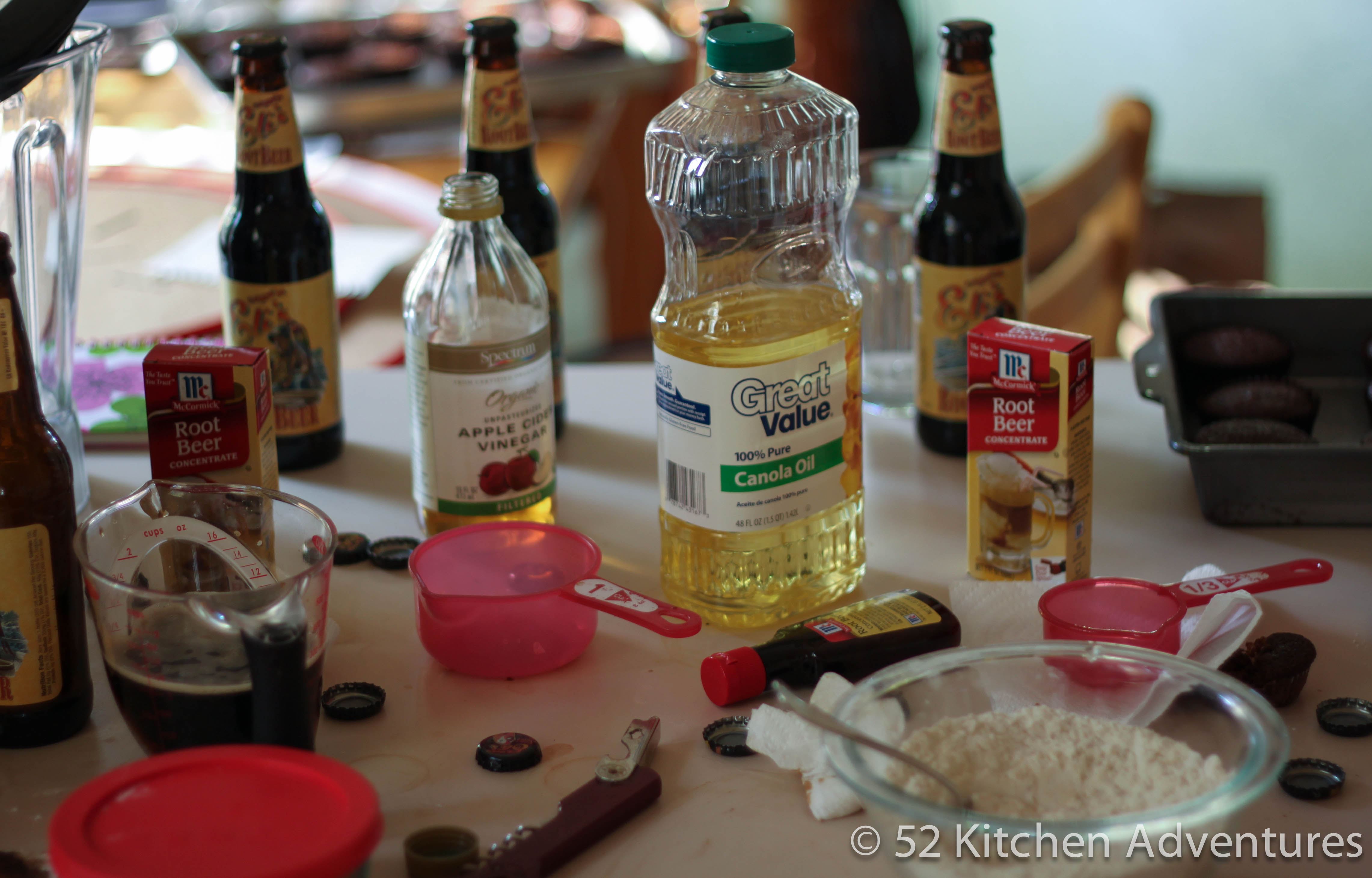 Messy baking counter