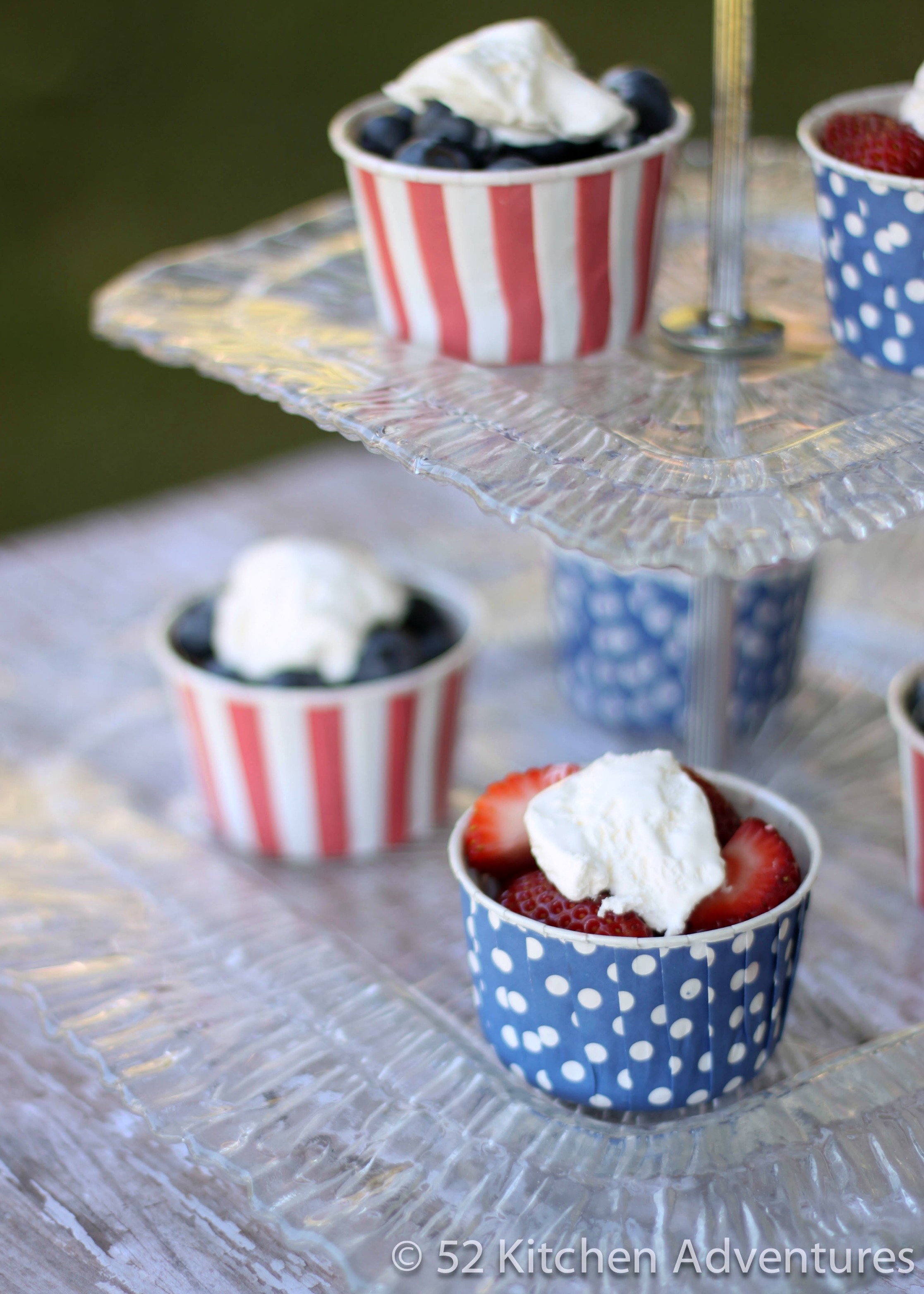 Patriotic COOL WHIP and fruit cups