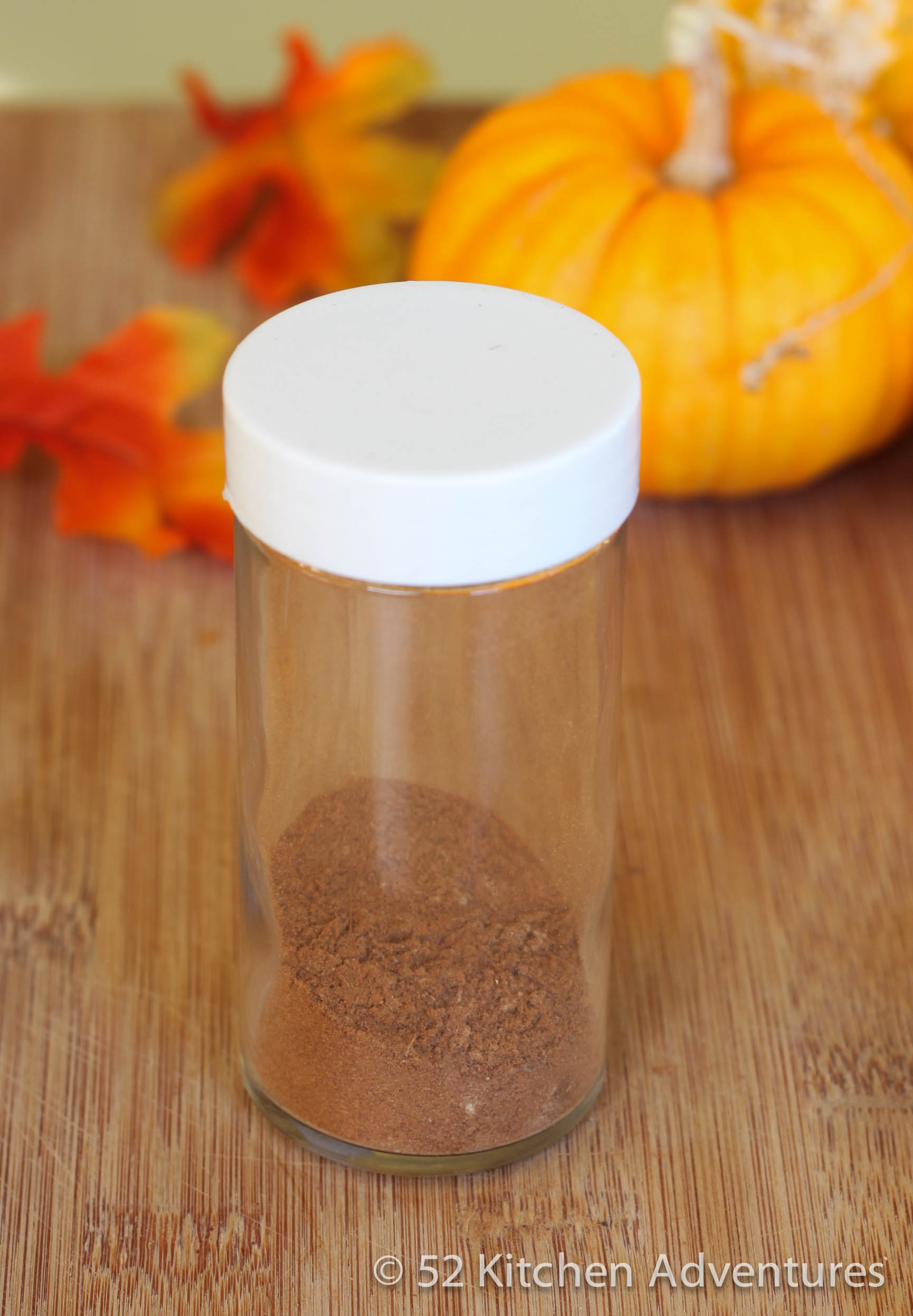 Homemade pumpkin pie spice in jar