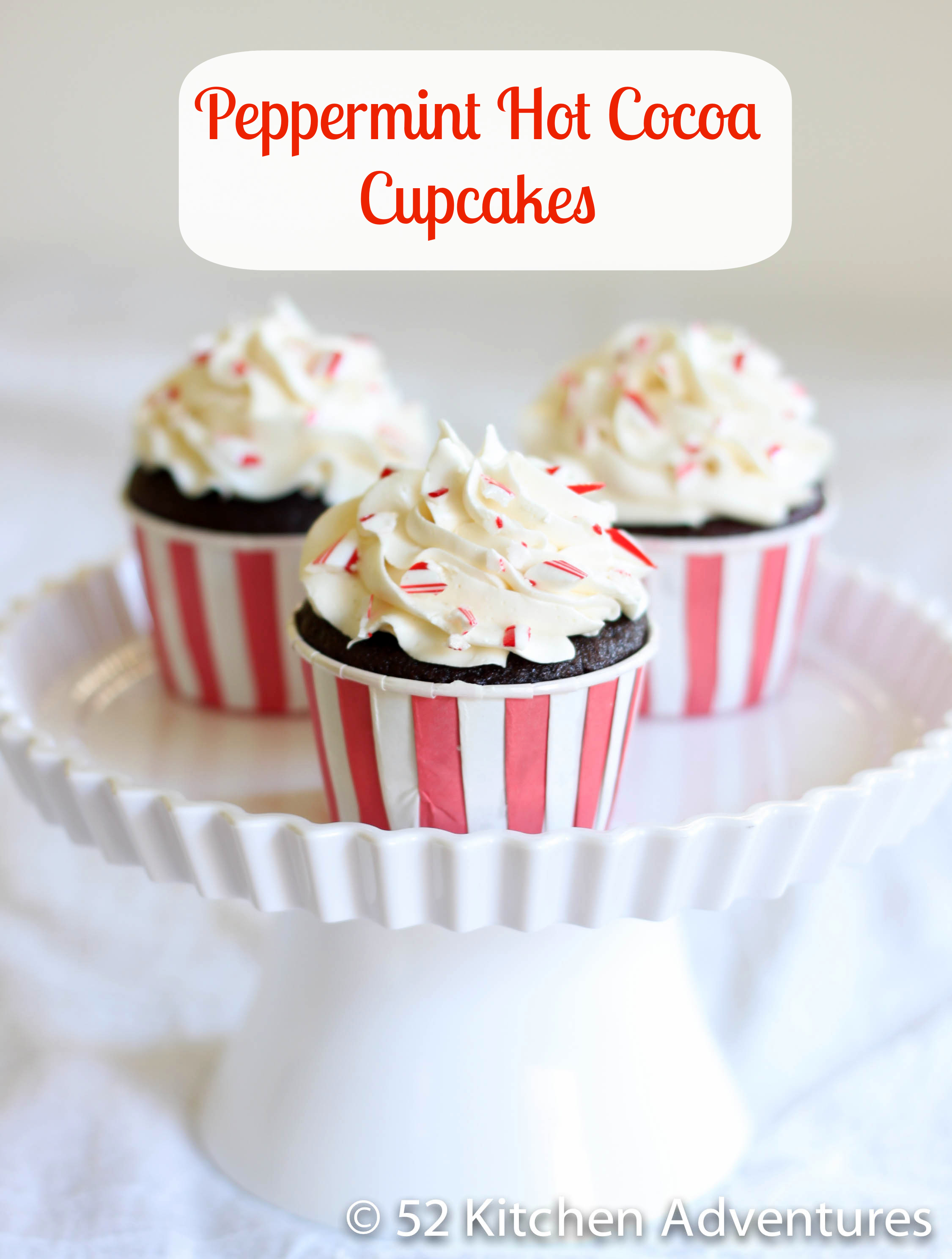 Peppermint Hot Cocoa Cupcakes