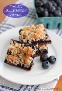 Paleo Blueberry Bars - 52 Kitchen Adventures