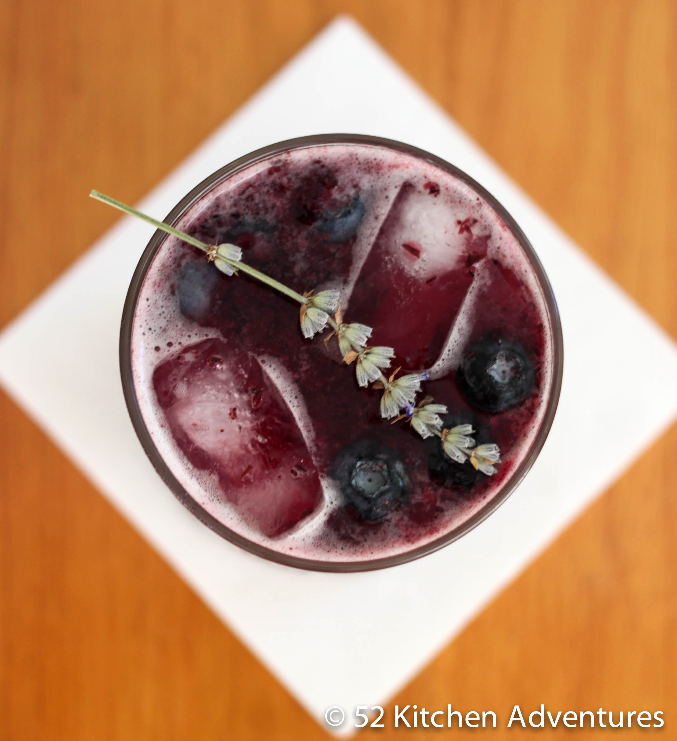 Blueberry Lavender Gin Fizz